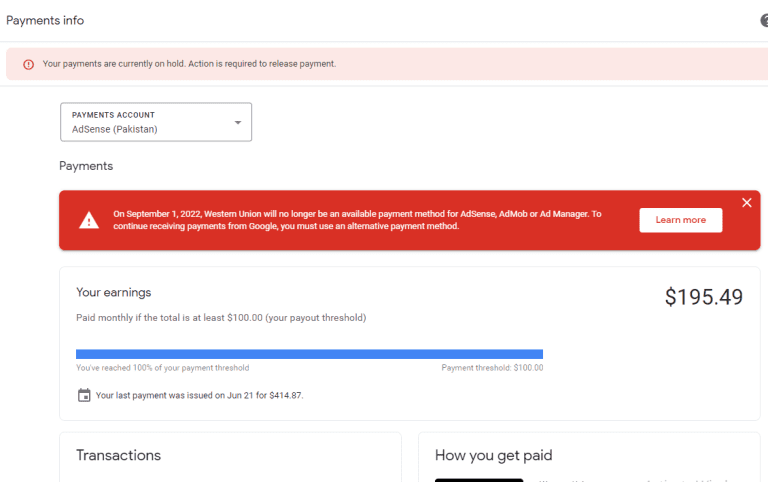 Solution for Western Union to Stop Supporting AdSense Payments