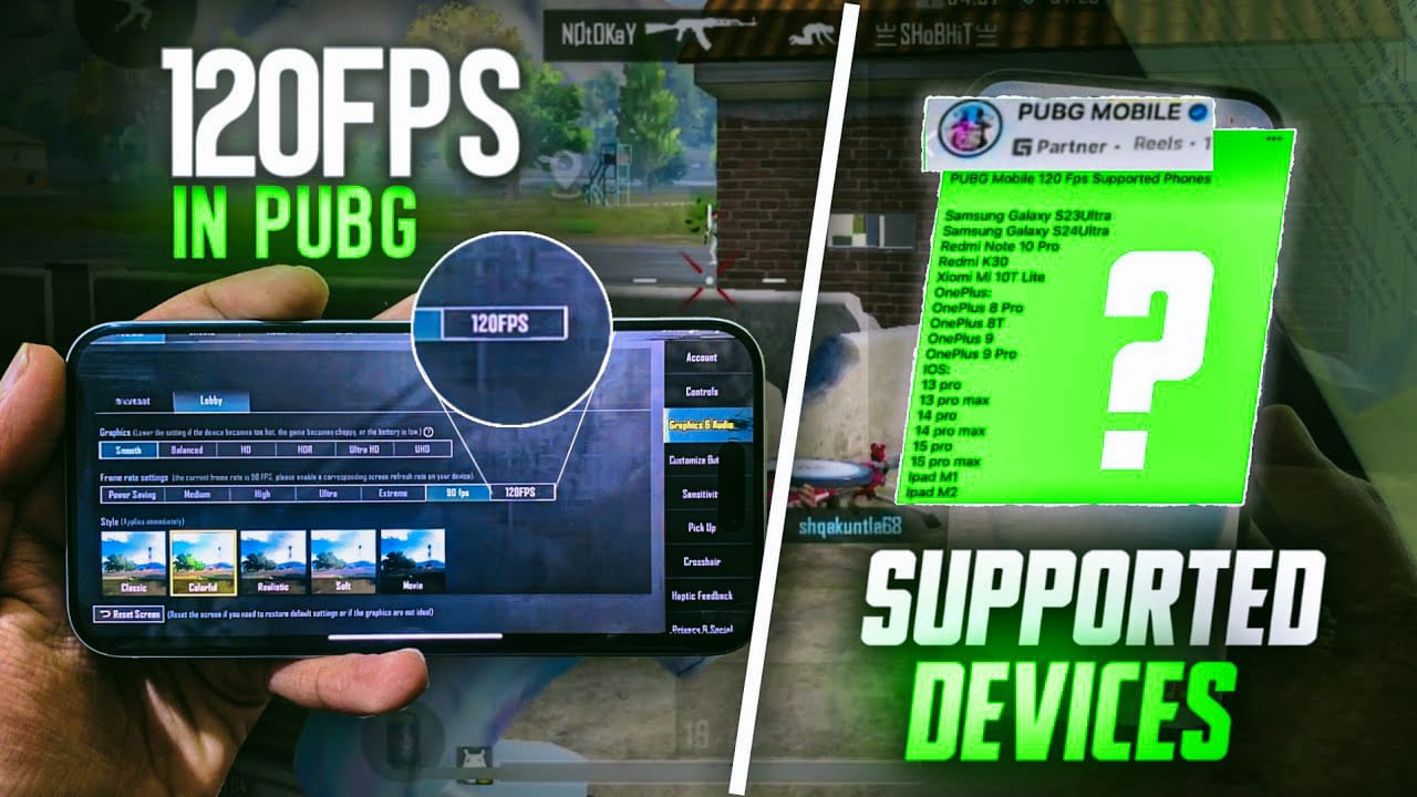 120 FPS PUBG BGMi Play Best 120 FPS Games in Android Device Apps